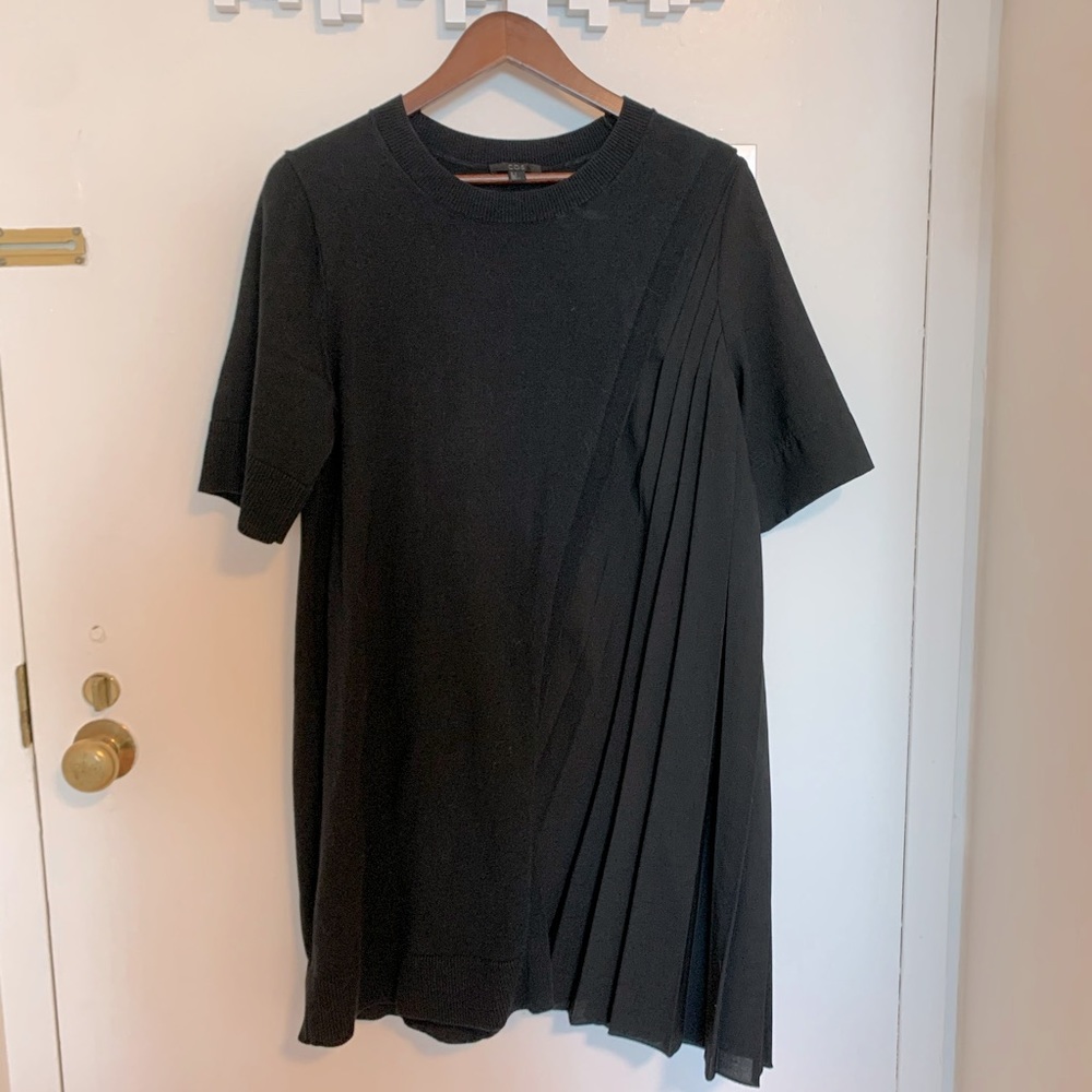 COS half pleat black A line dress size S